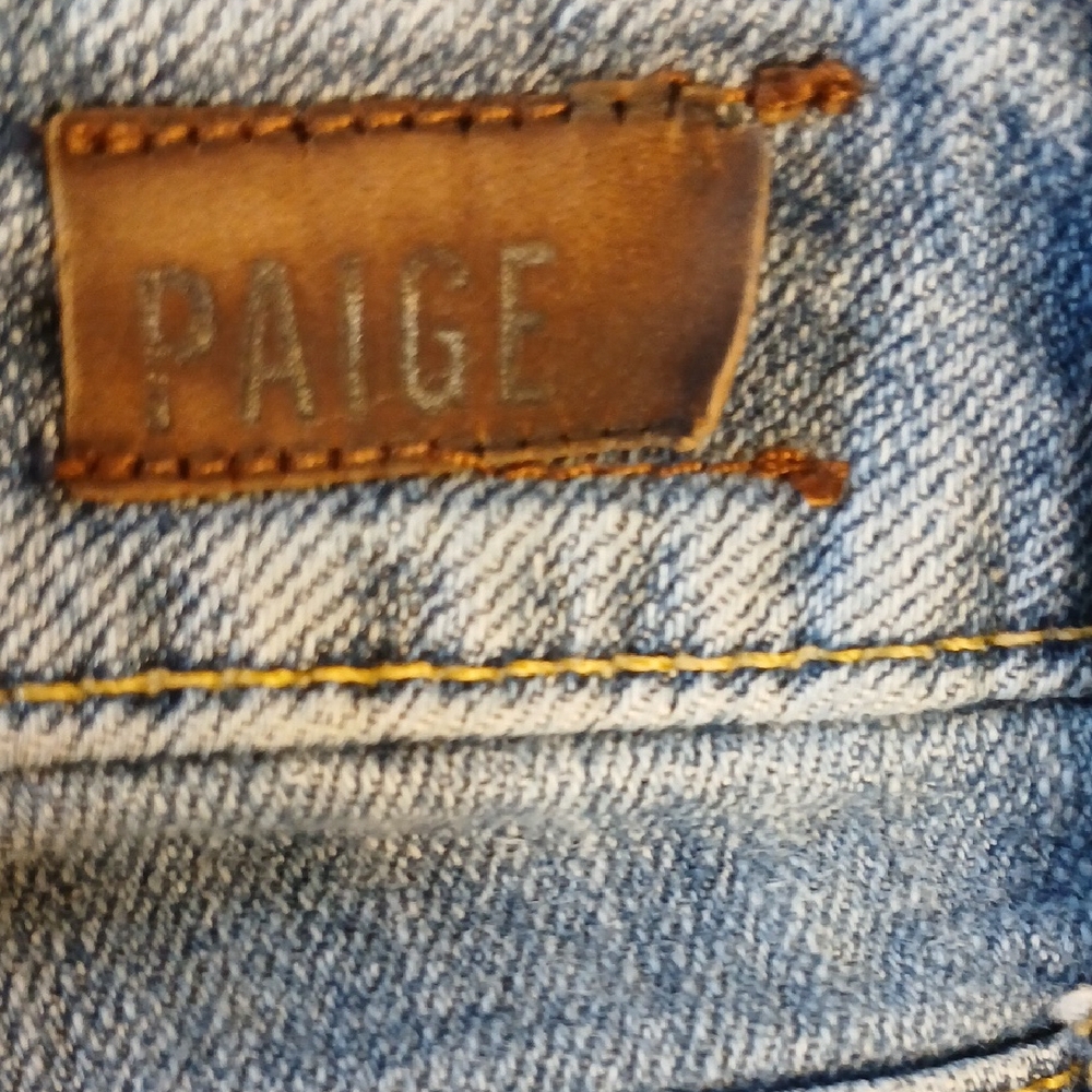 🧡Paige Gently Worn, Size 27, Paige Women's Blue Denim Shorts - Picture 3 of 8